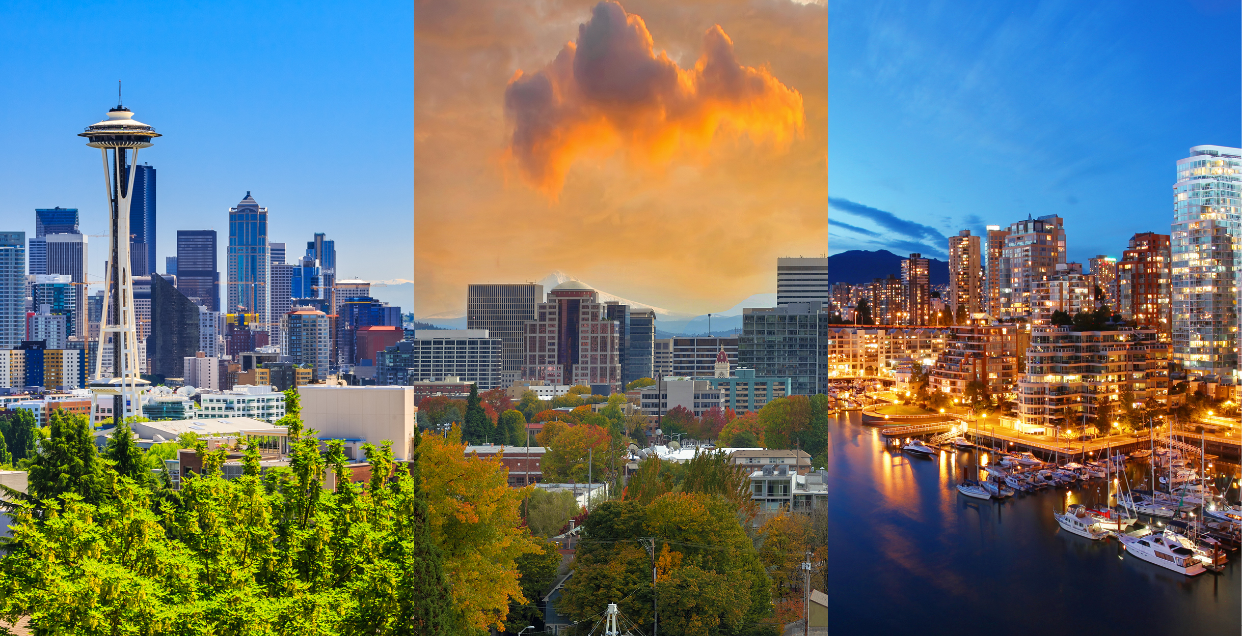 Seattle/Portland/Vancouver skylines
