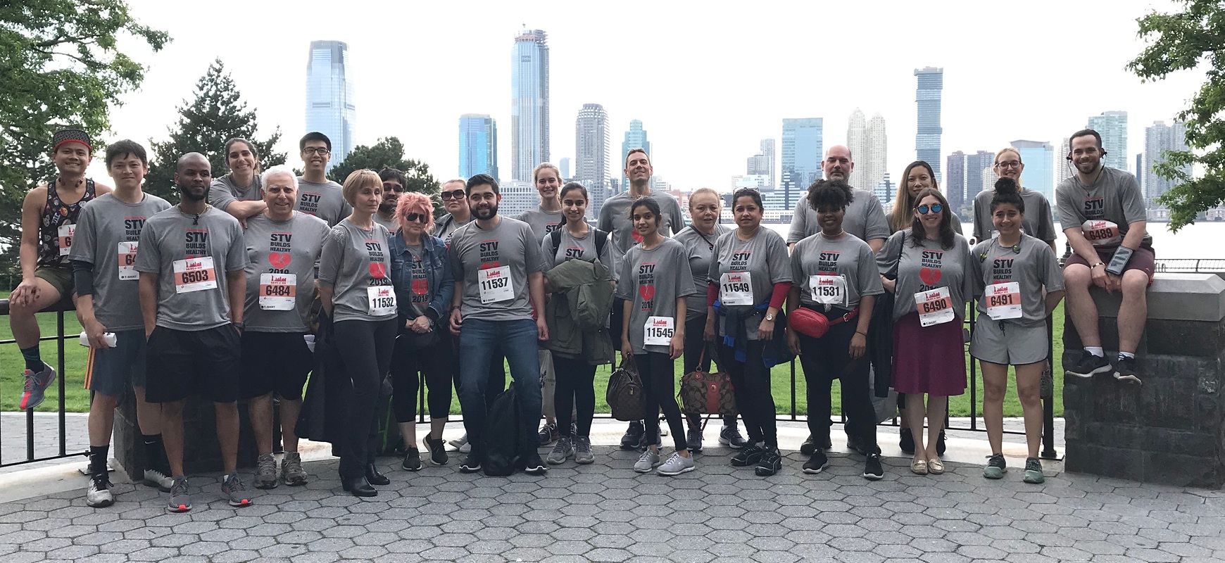 STV employees participate in the American Heart Association 2019 Wall Street Run & Heart Walk