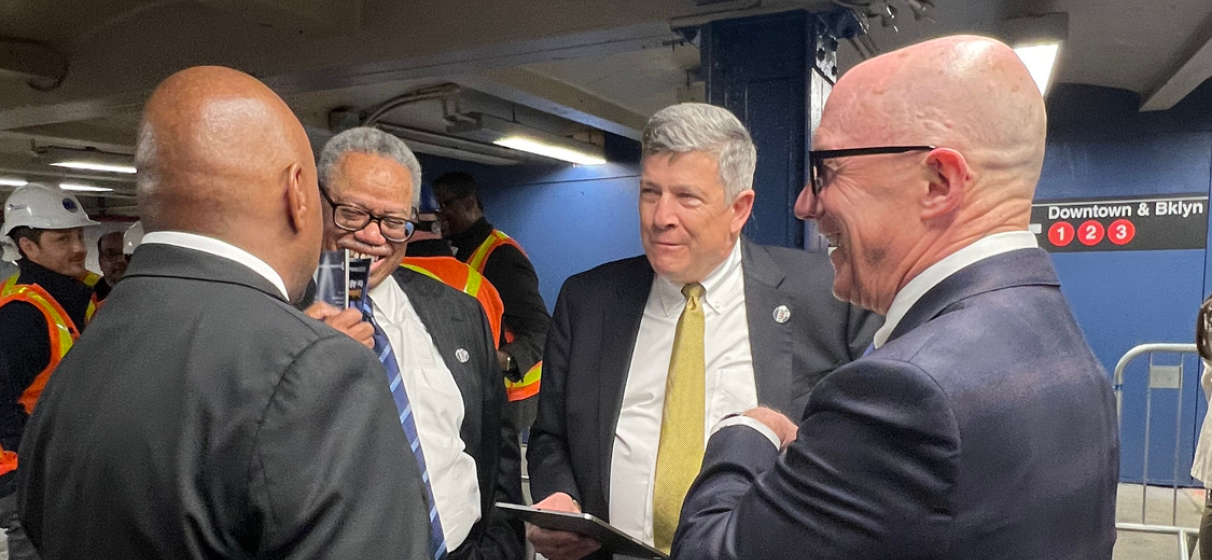 Greg Kelly and John Porcari with MTA leadership