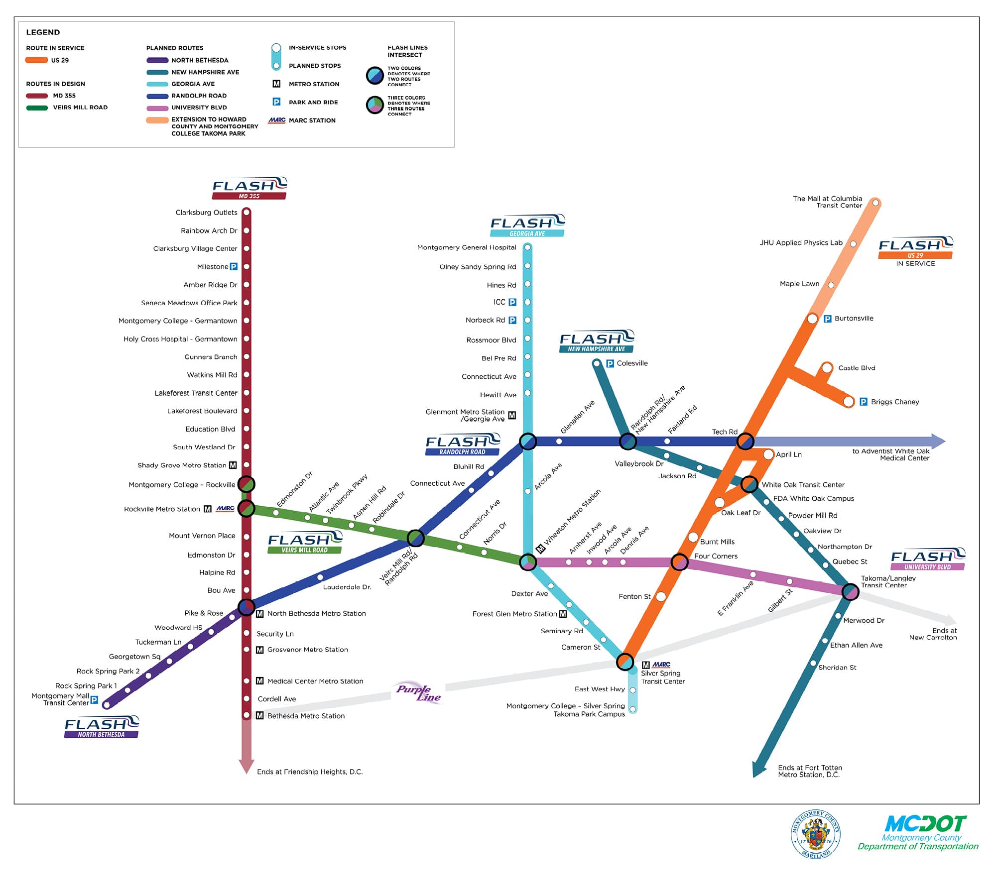 Montgomery County transit map