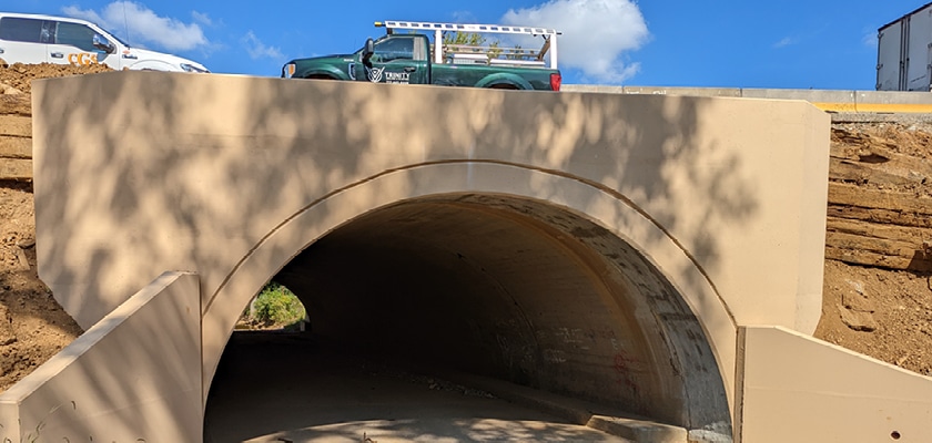 Cars on top of bridge