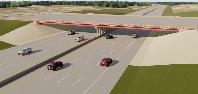 rendering of highways