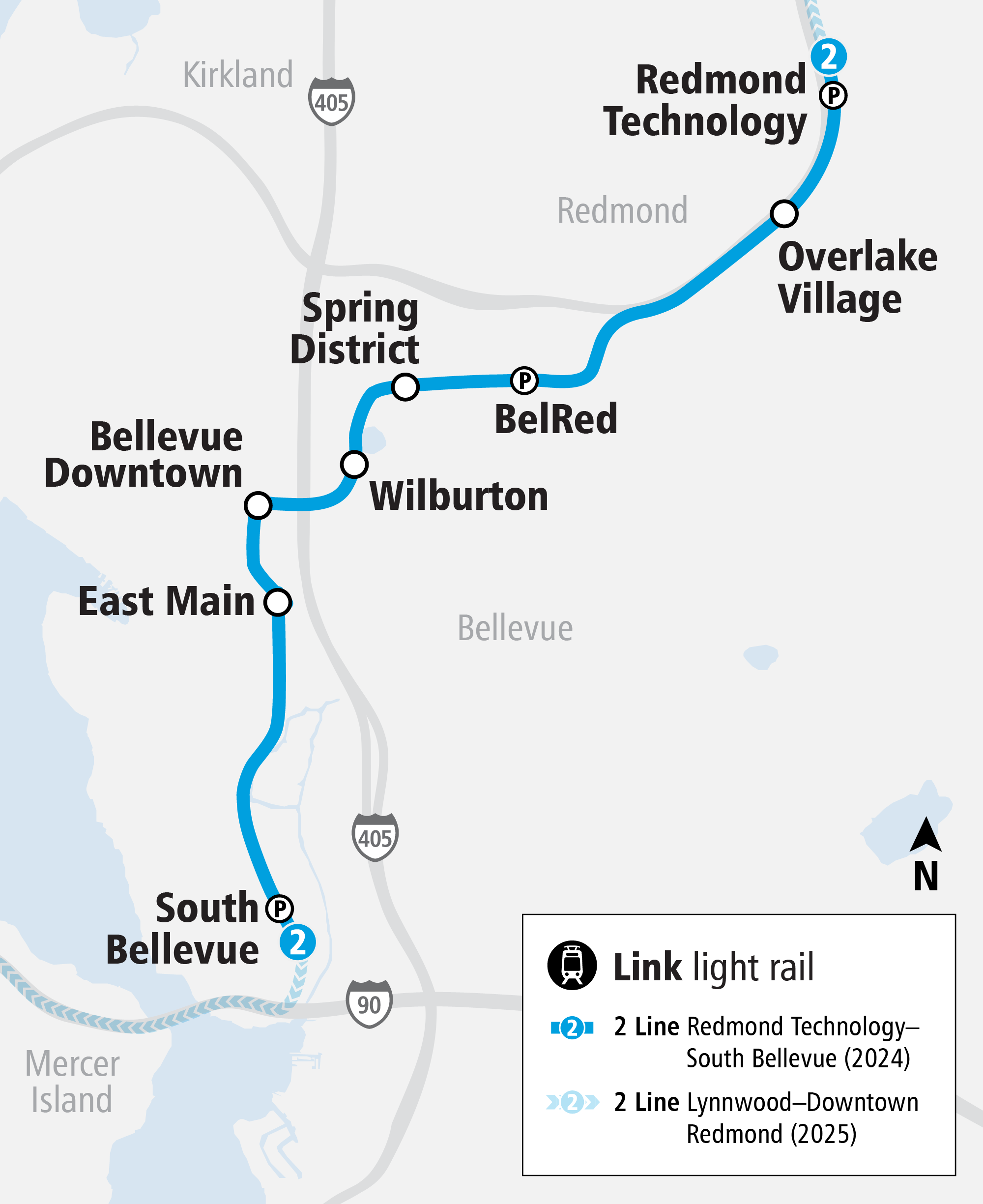 Sound Transit Link light rail map