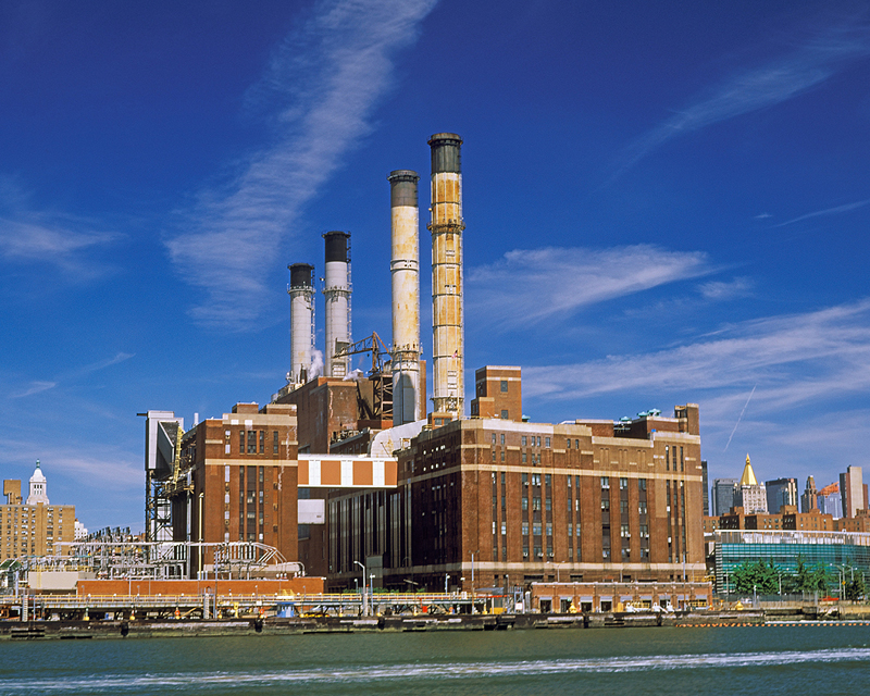 Exterior view of the ConEd Substation from the East River.