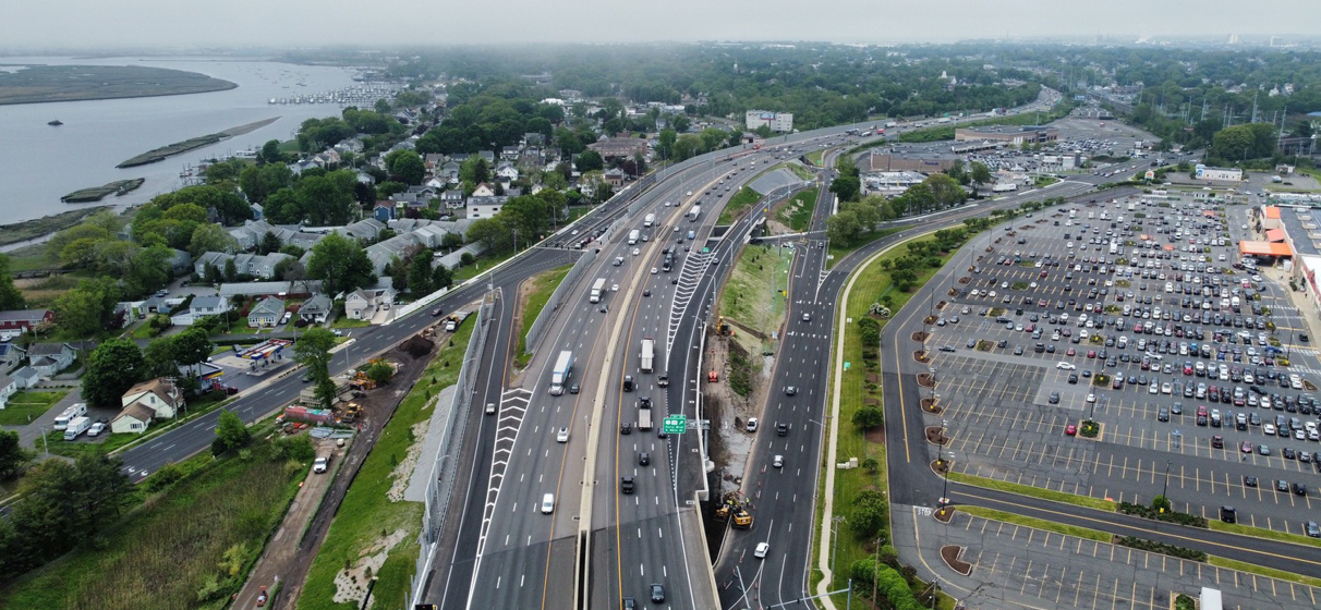 The reconstructed on and off ramps on I-95 in Connecticut