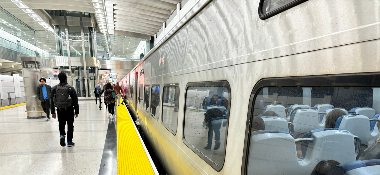 A train platforms at Grand Central Madison