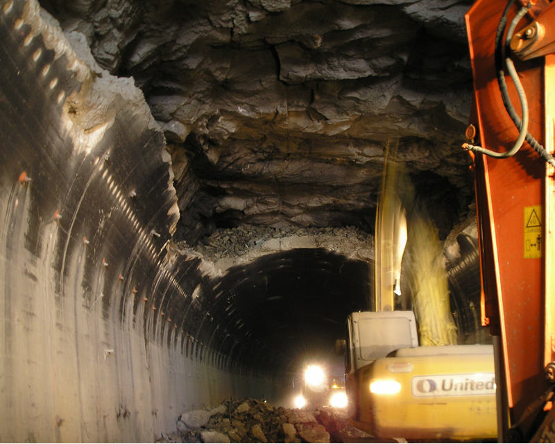 Excavating the tunnel