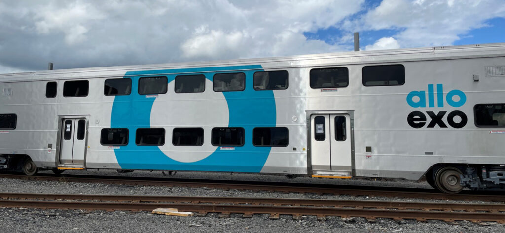 Montreal Exo’s new trains on the tracks.