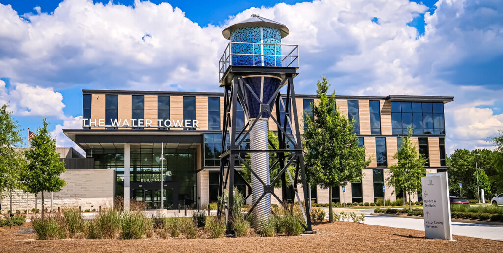 Exterior view of the The Water Tower