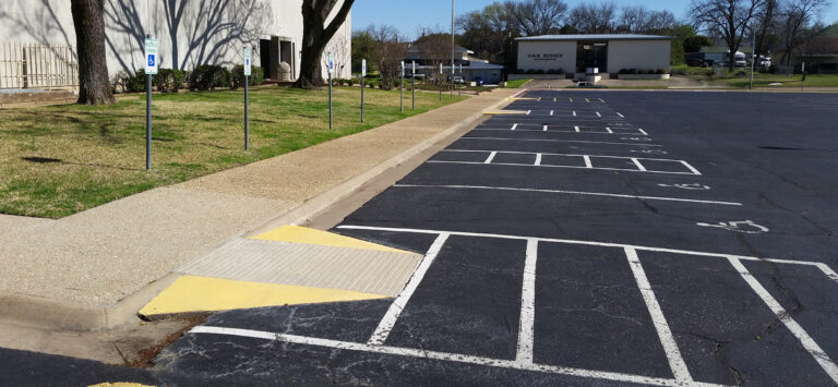 Accessible walkways at a polling station