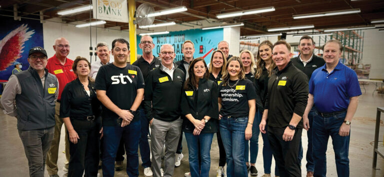 STVs executive leadership team at the LA Food Bank