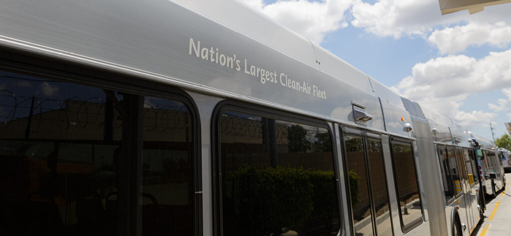 An LA Metro Zero Emissions Bus