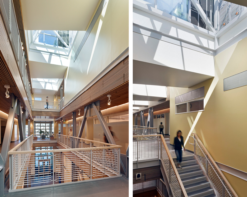 Interiors of the Academic Joint-Use Building at City College San Francisco