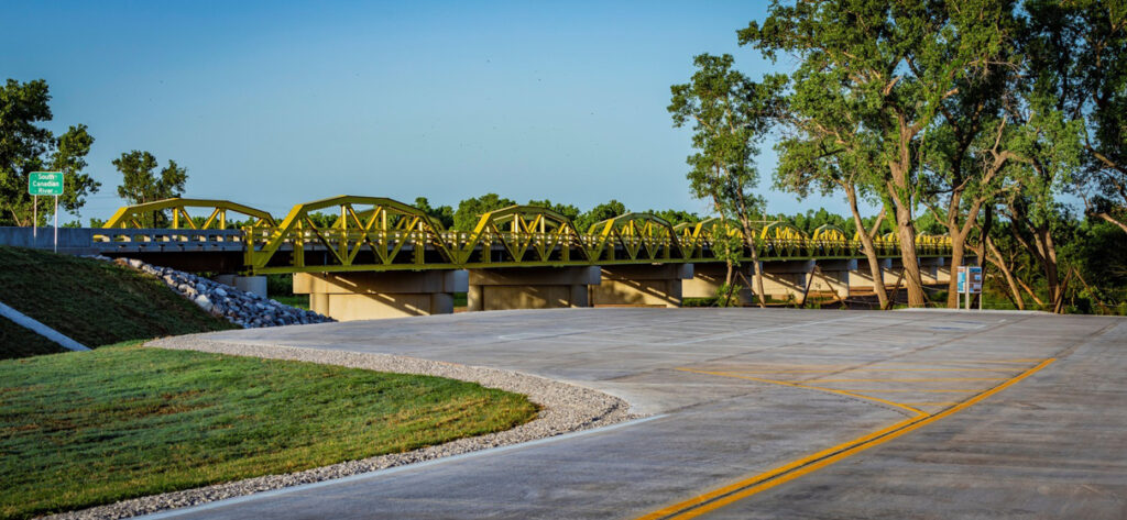 The Bridgeport Bridge on historic Route 66, now US 281, in Oklahoma.