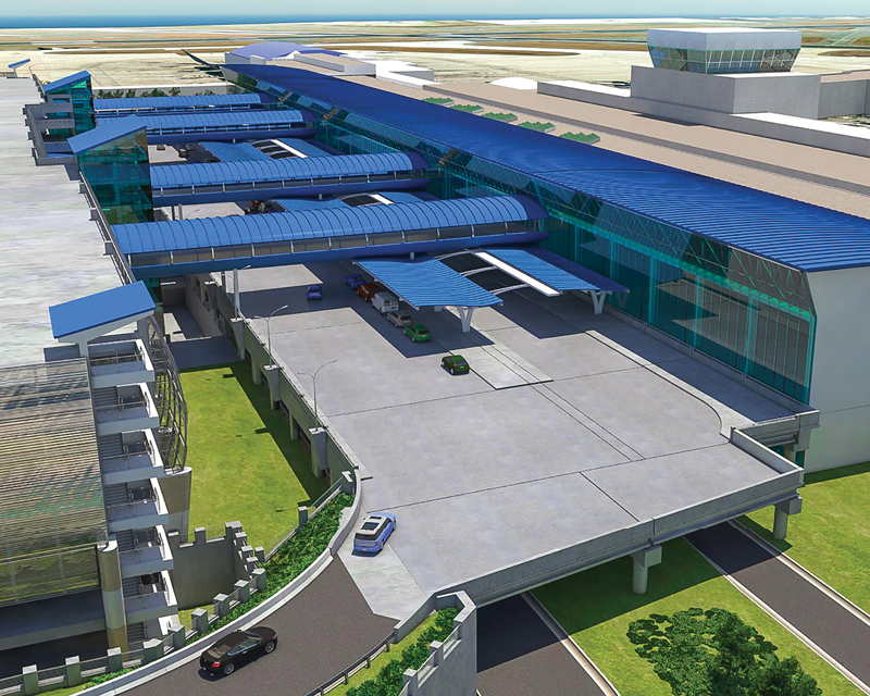 Rendering of Charlotte Douglass International Airport improvements