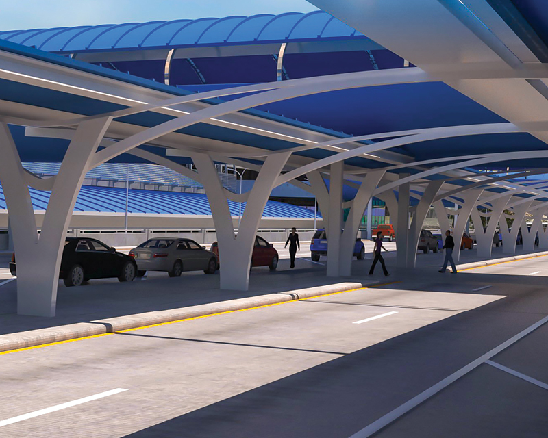 Rendering of Charlotte Douglass International Airport improvements