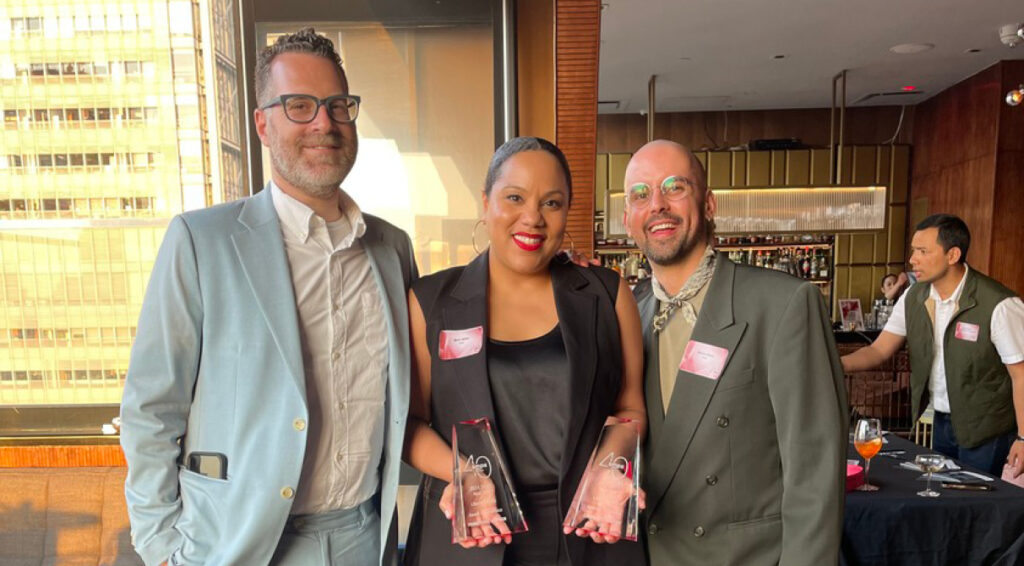 Justin Grundfast, Beth Miller and Aaron Jones at the 2024 SMPS-NY Annual Liberty Ball.