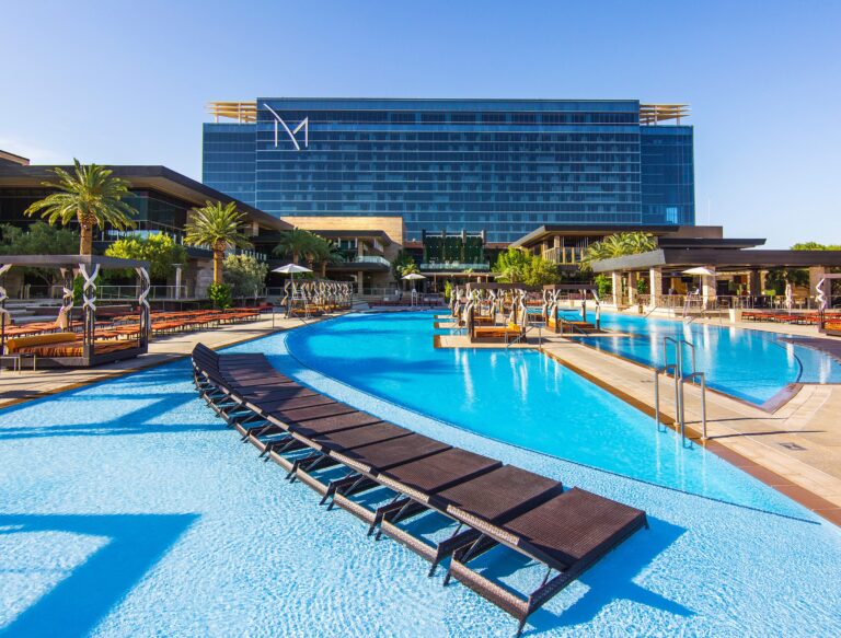 Exterior image of building and pool at the M Resort & Spa in Las Vegas, Nevada