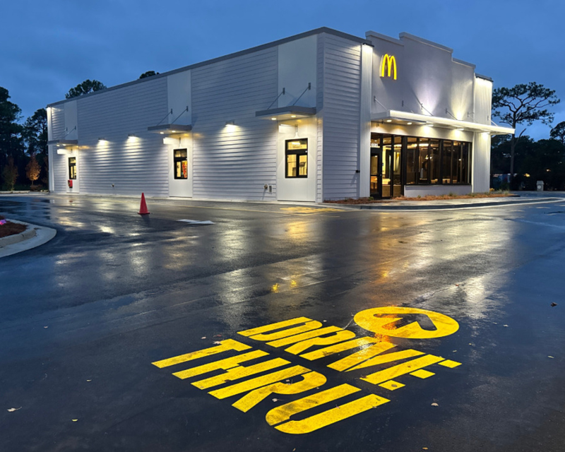 The new McDonald’s restaurant in Santa Rosa Beach, FL, located along U.S. Route 98.