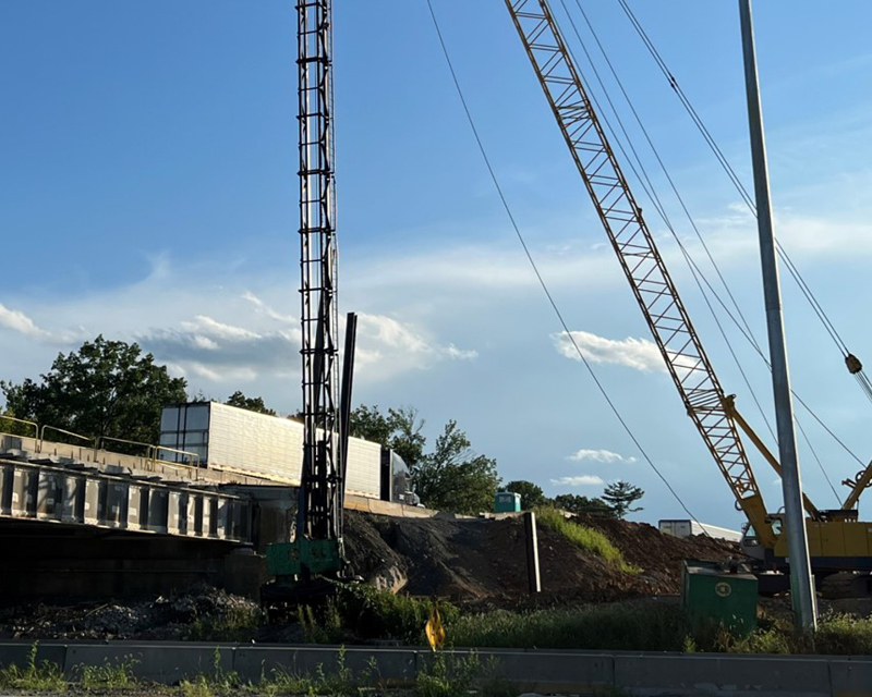 Fiber optic cables being installed along Pennsylvania Turnpike MP320-324.