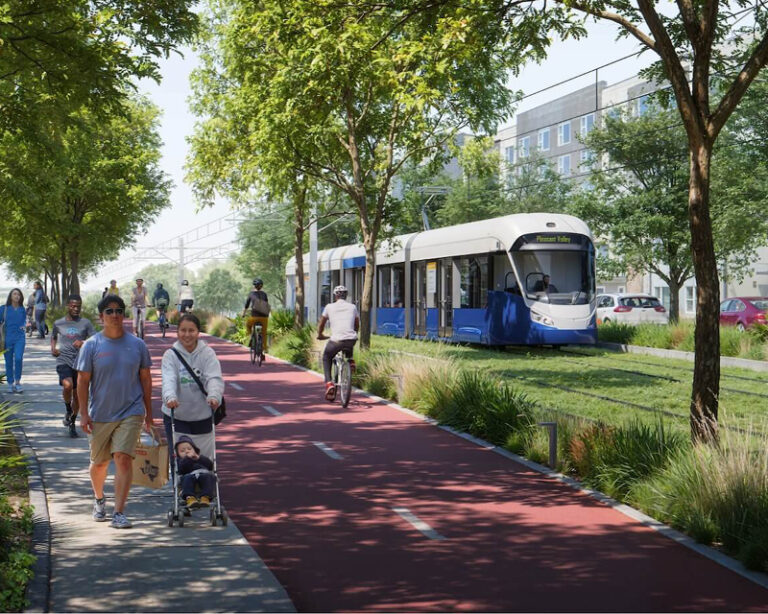 Rendering of an Austin Light Rail station.