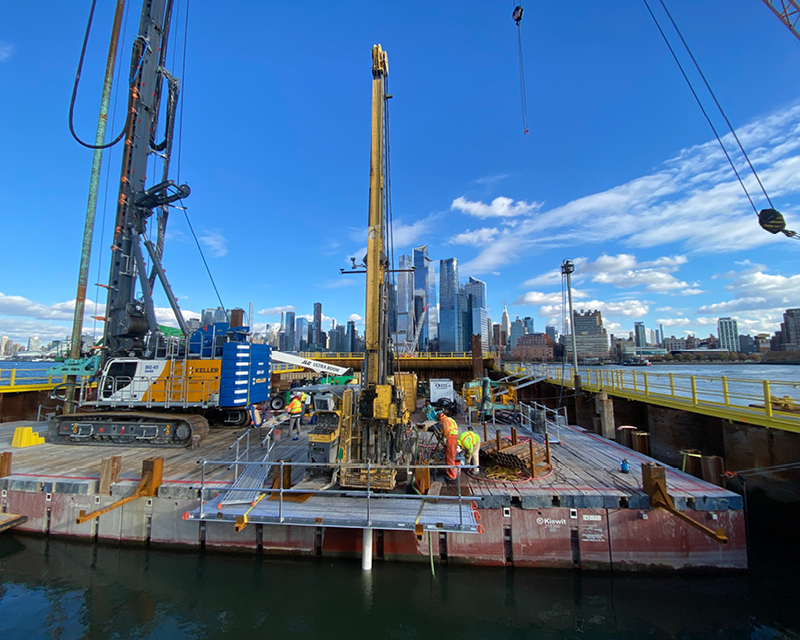 Foundation work at the Gateway tunnel project