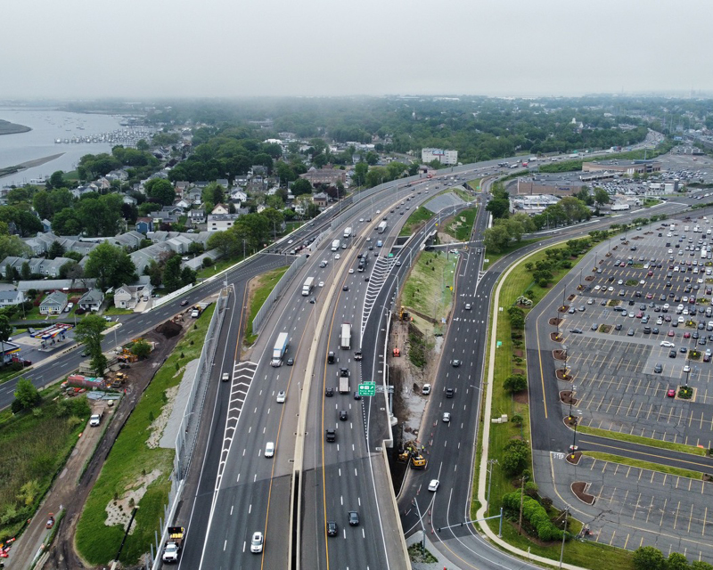 Aerial view of Interchange 33 on I-95