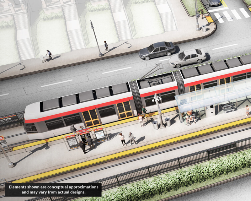 Conceptual rendering of the MTA Red Line