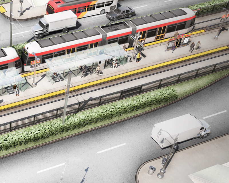 Conceptual rendering of the MTA Red Line