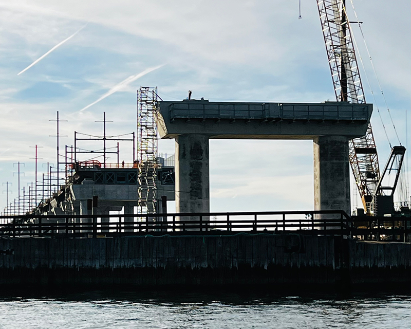 The structure of the new Portal North Bridge