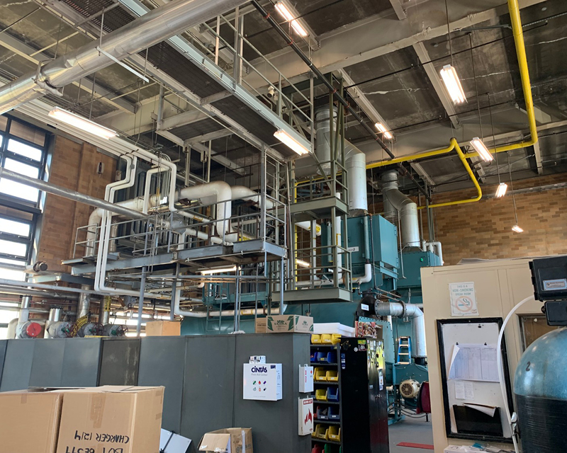 Interior views of various buildings at Bridgewater State University