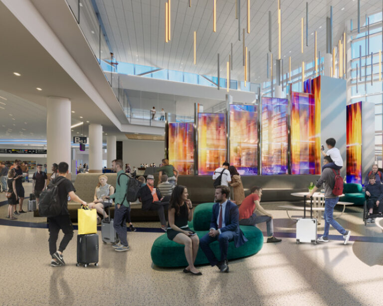 Renderings of Terminal B improvements at George Bush Intercontinental Airport