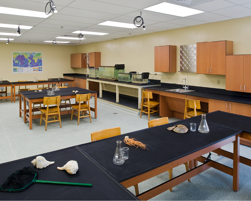 Interior view of Kutztown University Chincoteague Bay Field Station