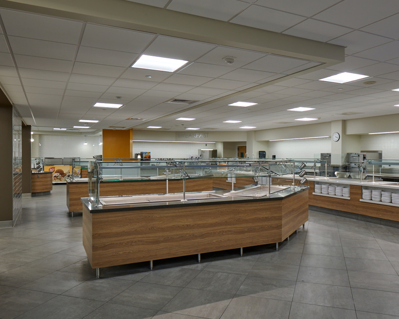 Interior views of Kutztown University's South Dining Hall