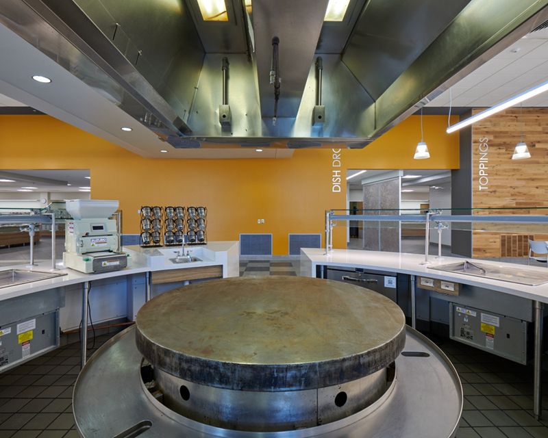 Interior views of Kutztown University's South Dining Hall