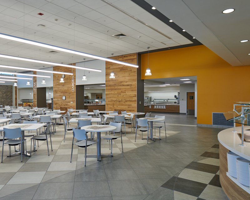 Interior views of Kutztown University's South Dining Hall