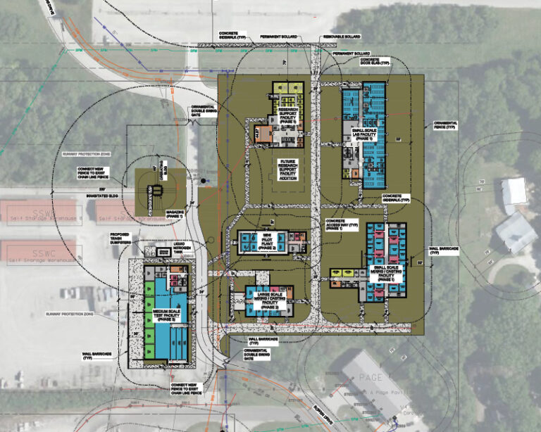 Site map of Purdue University Energetics Research Facility