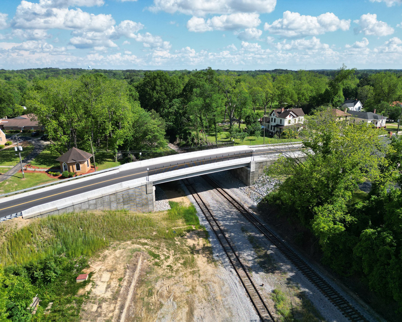 Aerial view of the Boundary Street Bridge