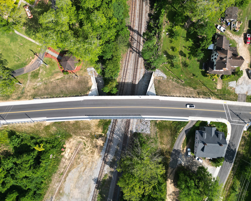 Aerial view of the Boundary Street Bridge