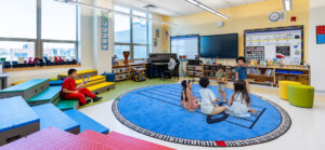 Interior view of classroom at P.S. 253K