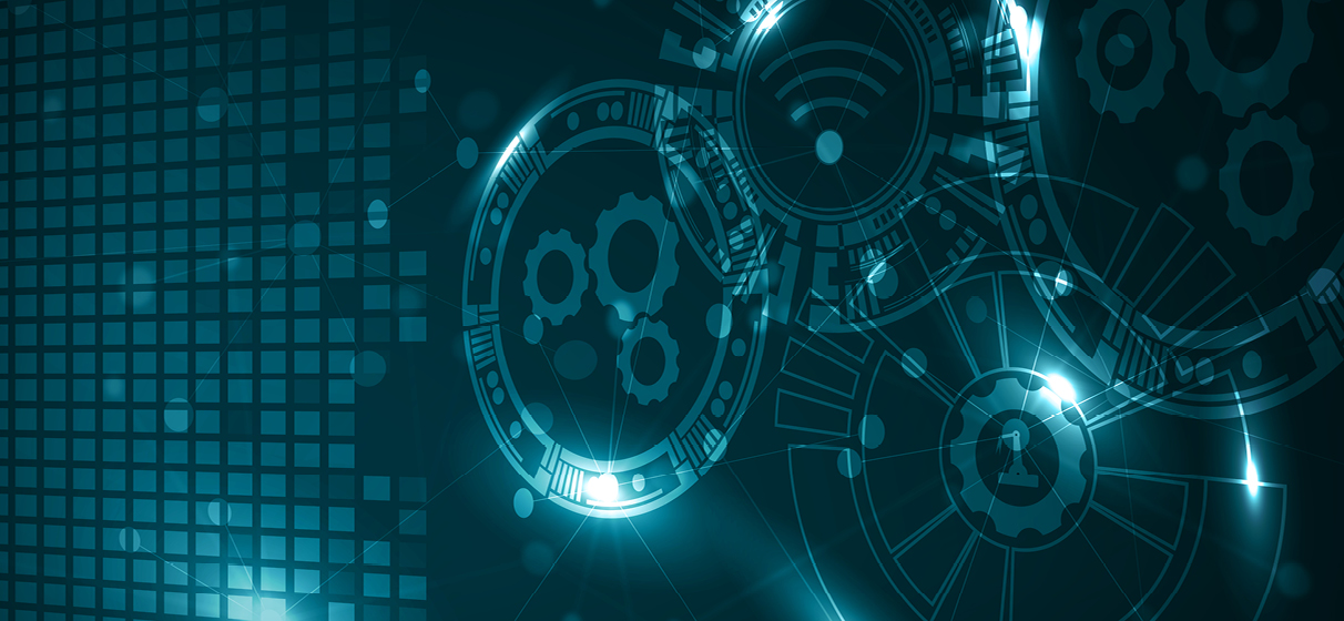 Abstract digital image of efficient data management.