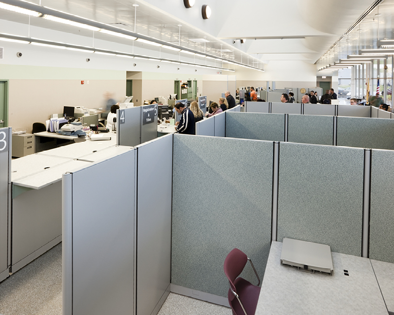 Interior views of New Jersey MVC Prototype building