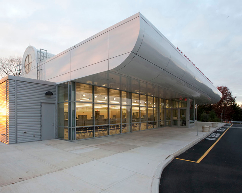 Exterior view of New Jersey MVC Prototype building