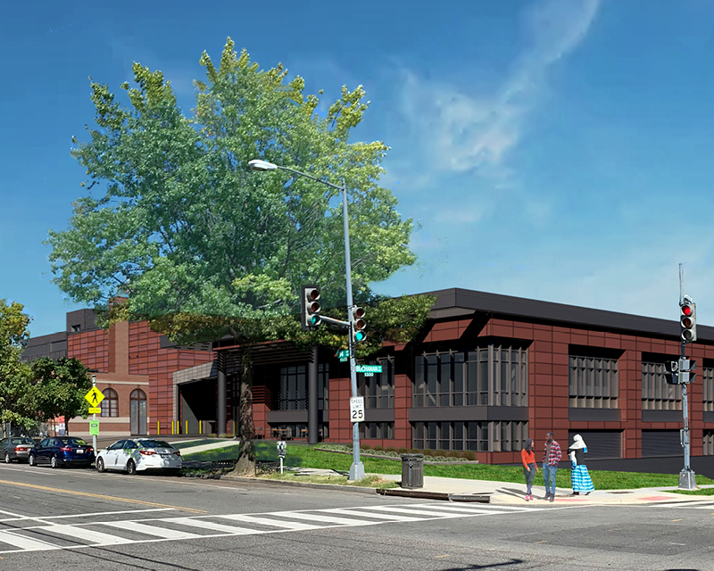 Rendering of WMATA's new Northern Bus Division bus facility.
