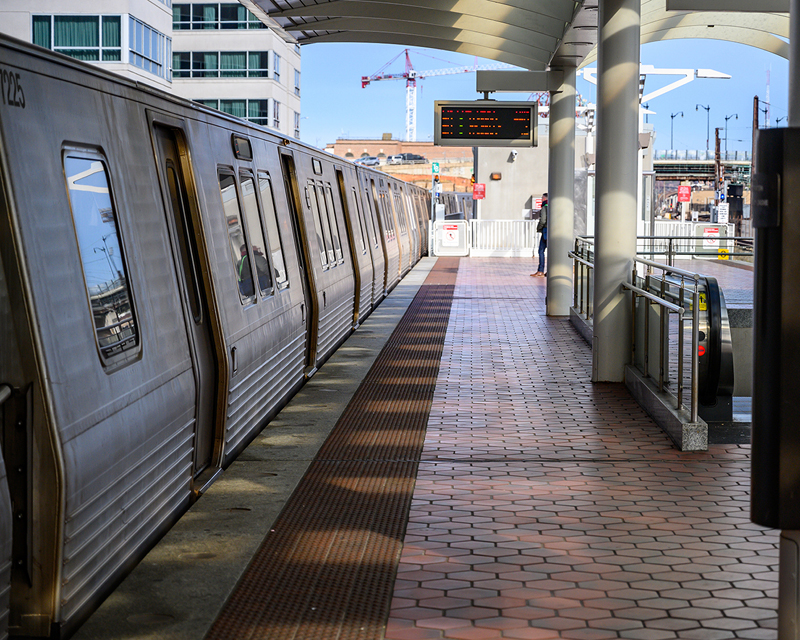 A WMATA train in station.