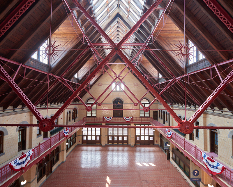 Interior views of the historic CRRNJ Terminal building following its restoration.