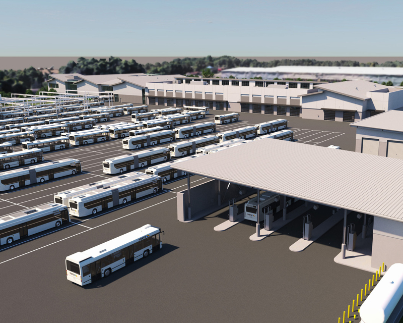 Rendering of MARTA's new O&M facility in Clayton County, GA