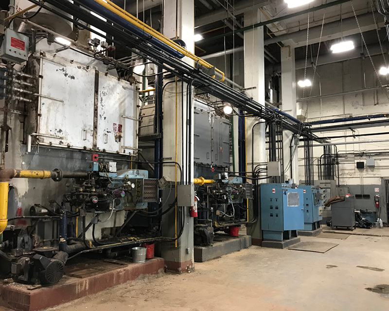 The boiler system at the NYCHA Cypress Hills houses.