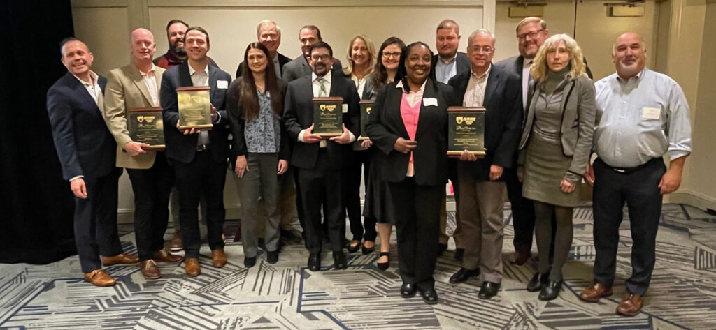 STV's team accepts their award from ASHE Delaware Valley.