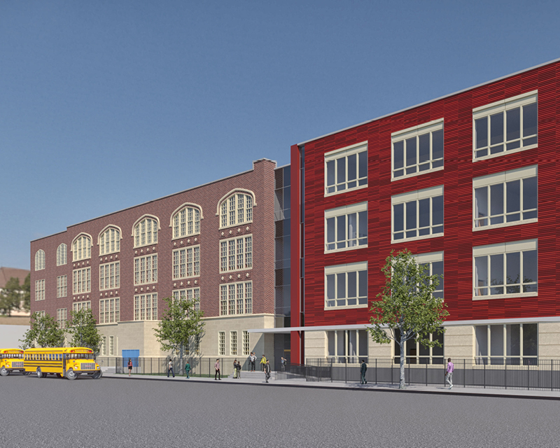 Rendering of the new addition to P.S. 95Q.